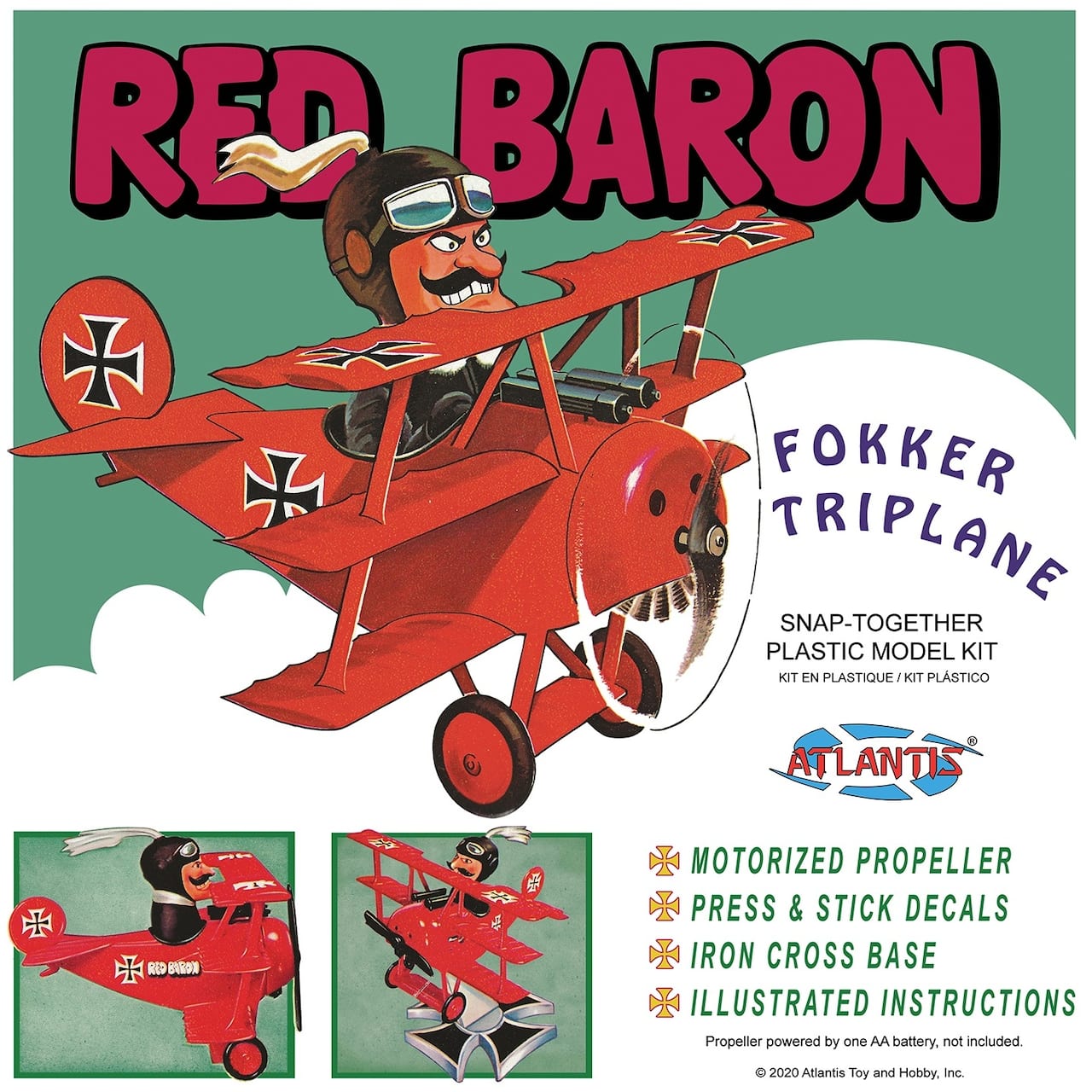 Atlantis® Red Baron Fokker Tri Plane Plastic Model Kit